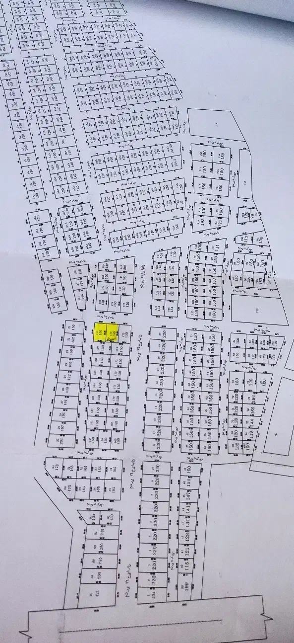 یک قطعه زمین ۱۵۰متر داخل محدوده بلوار کاروانیان