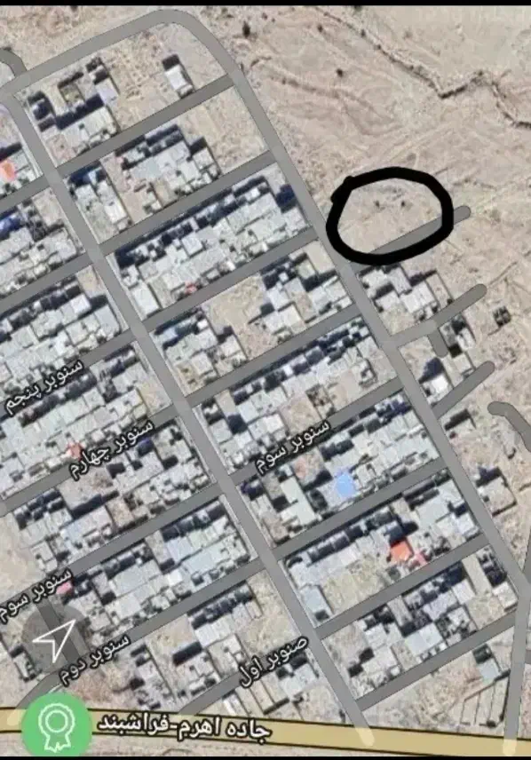 زمین مسکونی اهرم ۲۲۴ متر