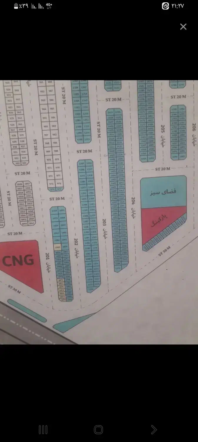 زمین فروشی مشاغل فاز ۲ همراه مجوز ساخت قطعه ۱۳۶۴