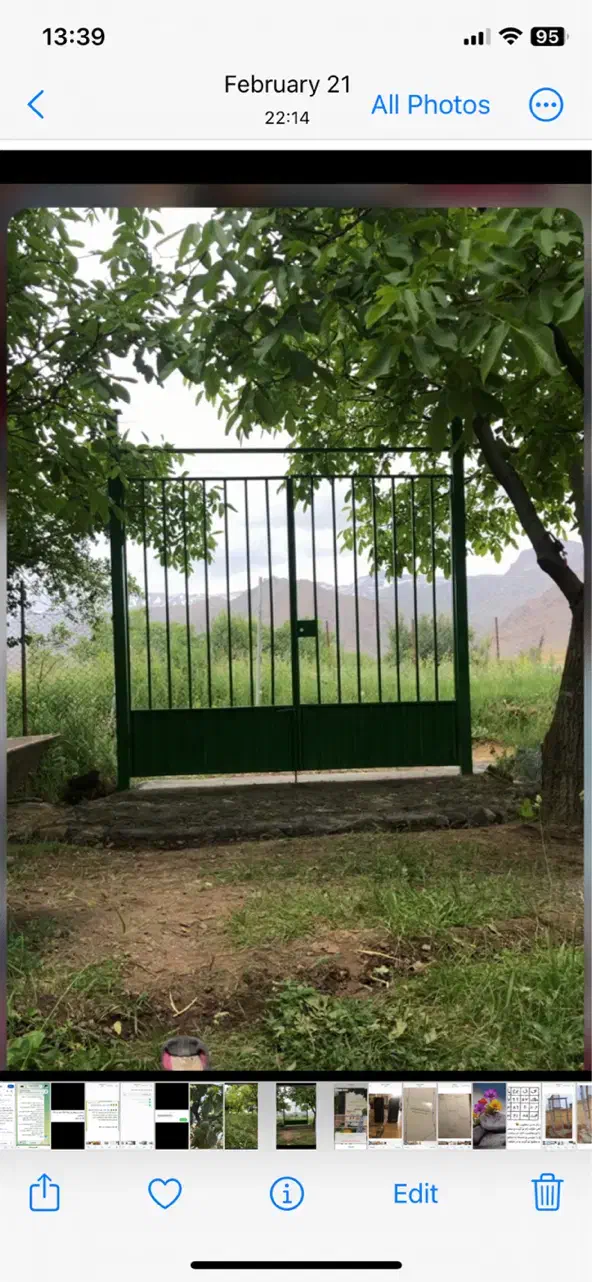 ۶۰۰ متر باغ گردو کاغذی