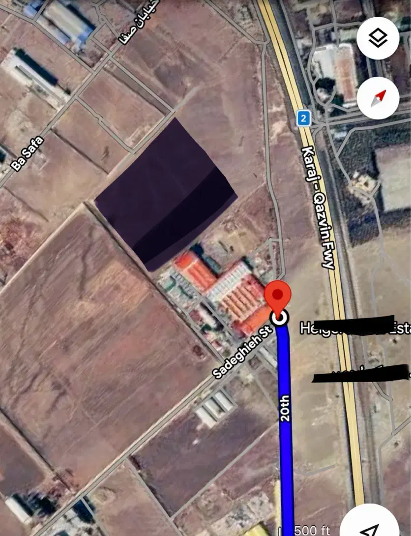 ۵هکتار زمین صنعتی جنب کارخانه دلپذیر