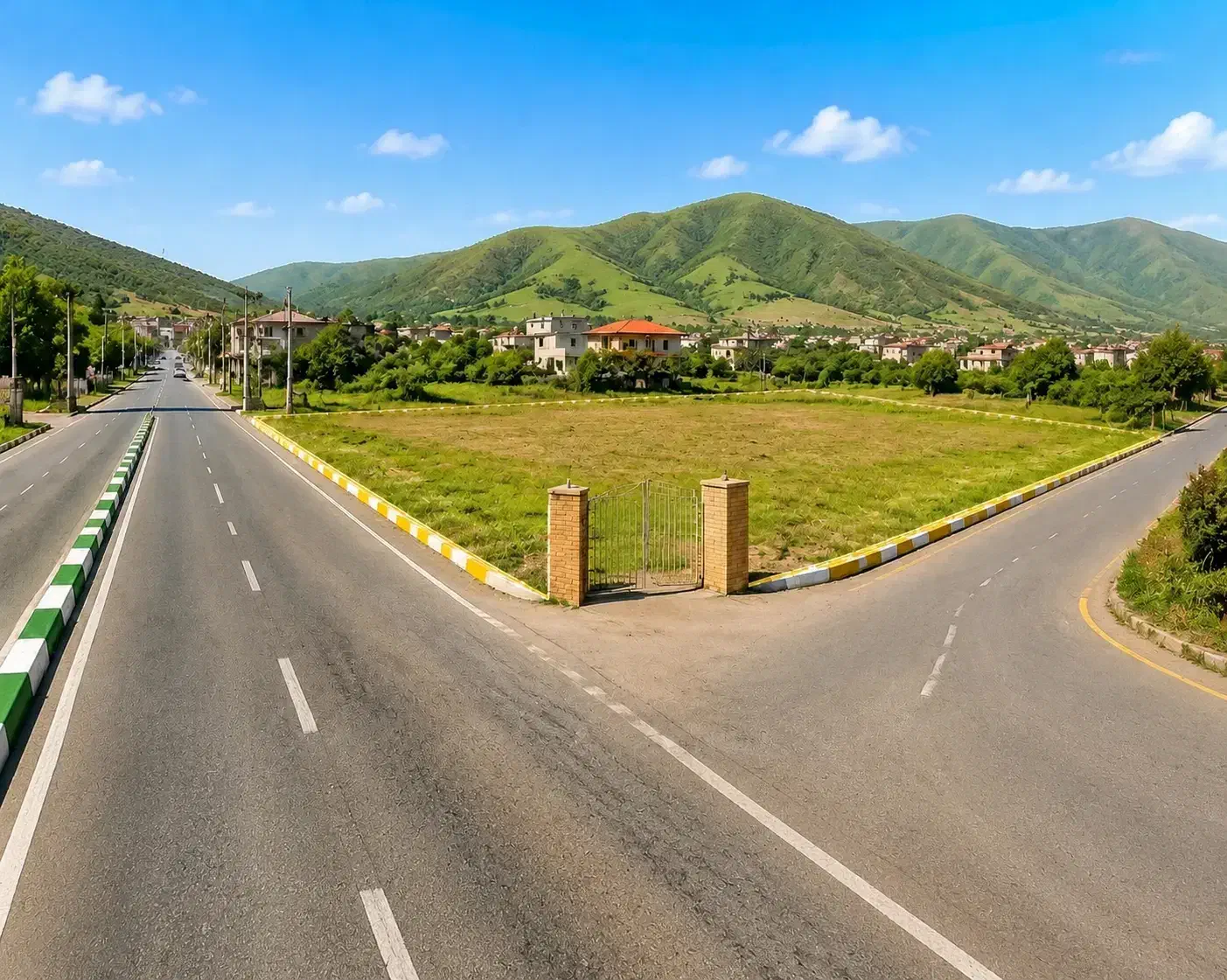 زمین تجاری سه بر ورودی سیدآباد آزادشهر