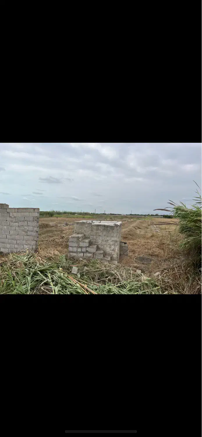 زمین ۱۳۰۰ متری با سند ثبتی و برق و آب