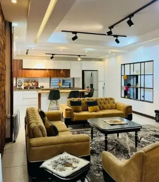 ویلافلت نما مدرن مبله حیاط محوطه سازی سندار