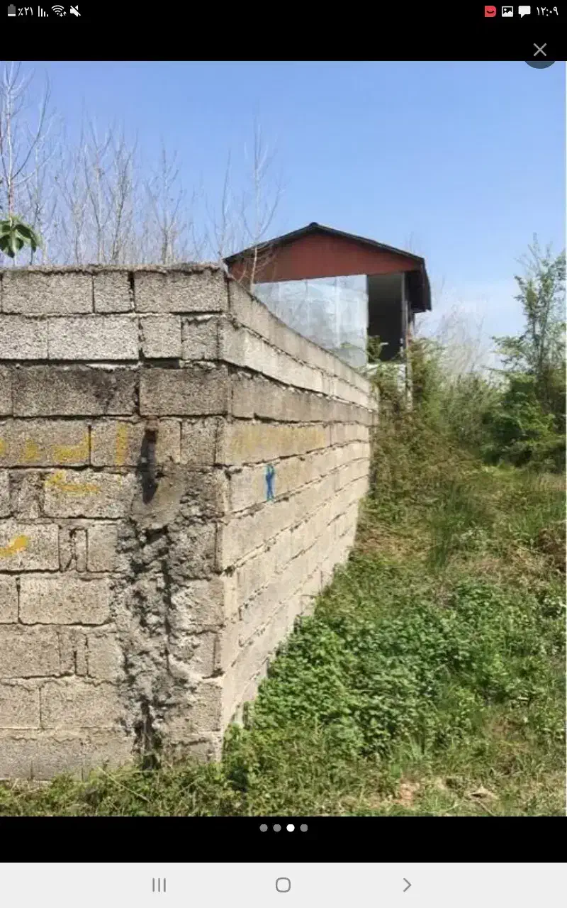 زمین مسکونی هزارو صدمتر