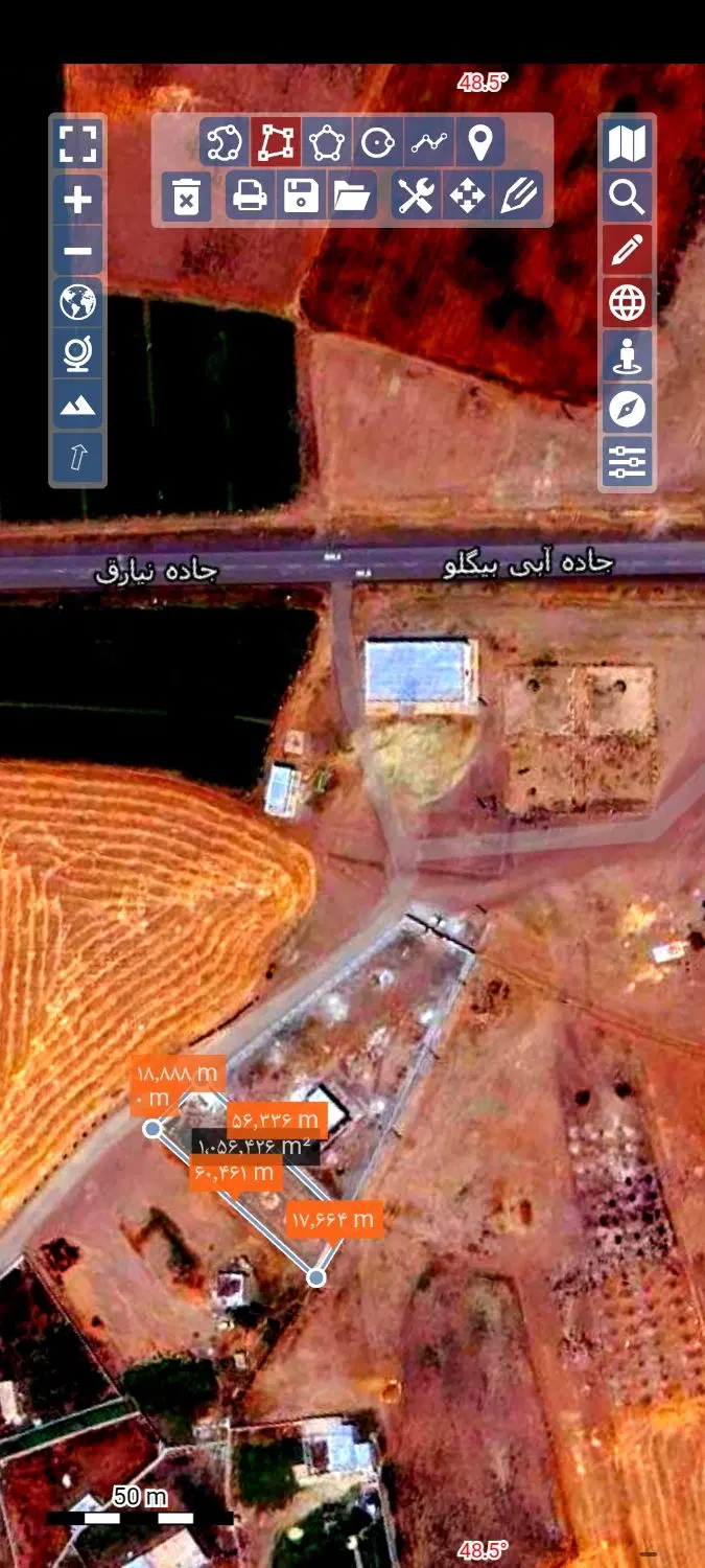 زمین در فاصله 15 دقیقه ای اردبیل مناسب سوله باغ