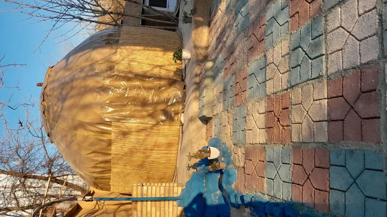 آلاچیق ترکمنی  همراه با برزنت
