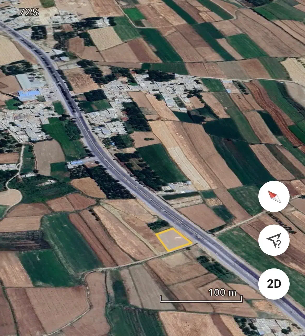 ۲۶۰۰ متر زمین کنار اتوبان