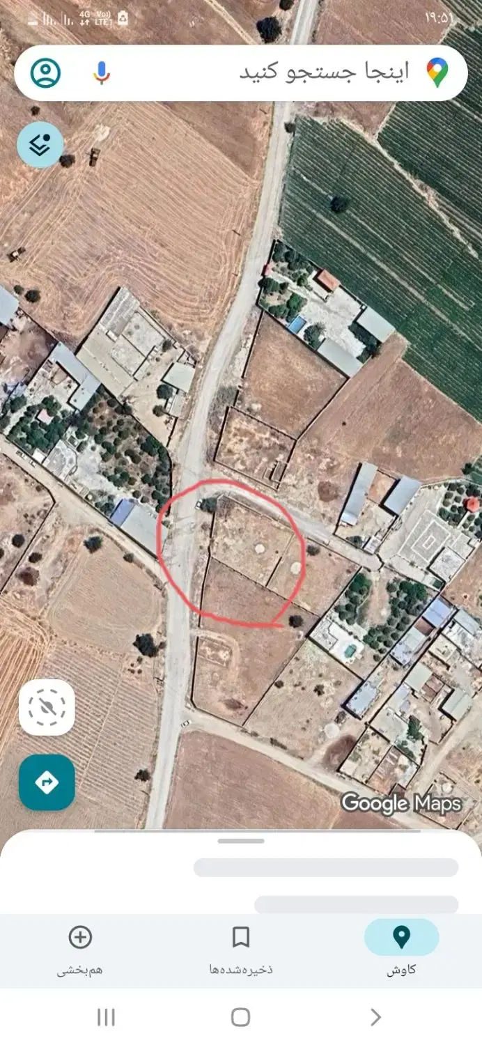 زمین مناسب باغچه یا کارگاه و یا ساخت مسکونی