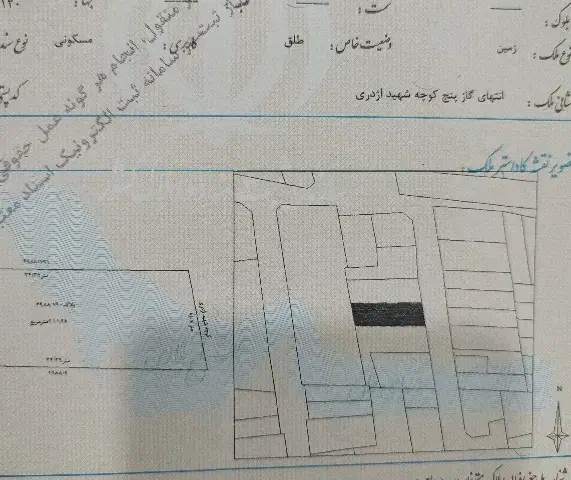 زمین مسکونی سند تک برگ