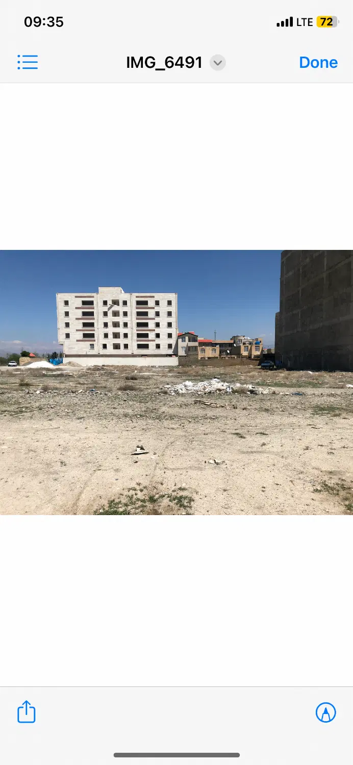 زمین مسکونی ۱۹۶متر