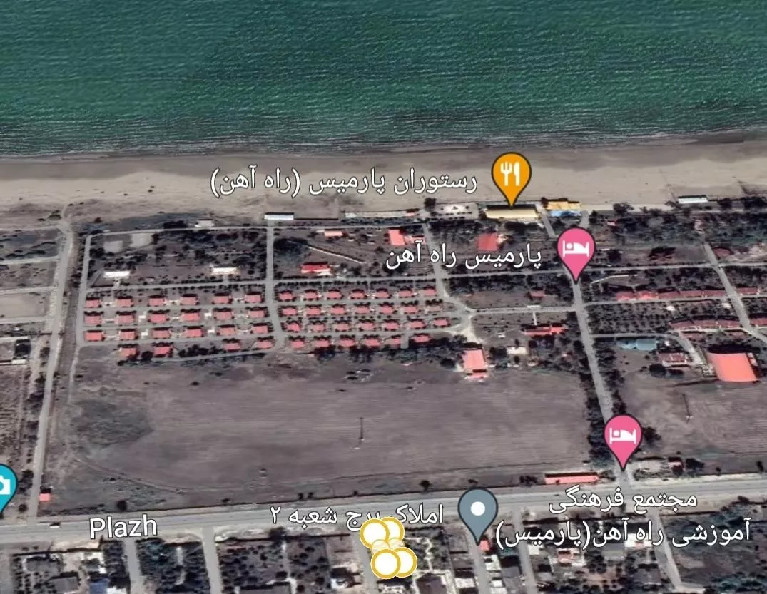 زمین ساحلی ۳۰۰ متر مربع بر اصلی پلاژ فرح آباد ساری