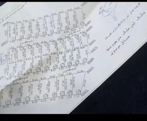 زمین ۱۱۰ متری واقع در ده محسن