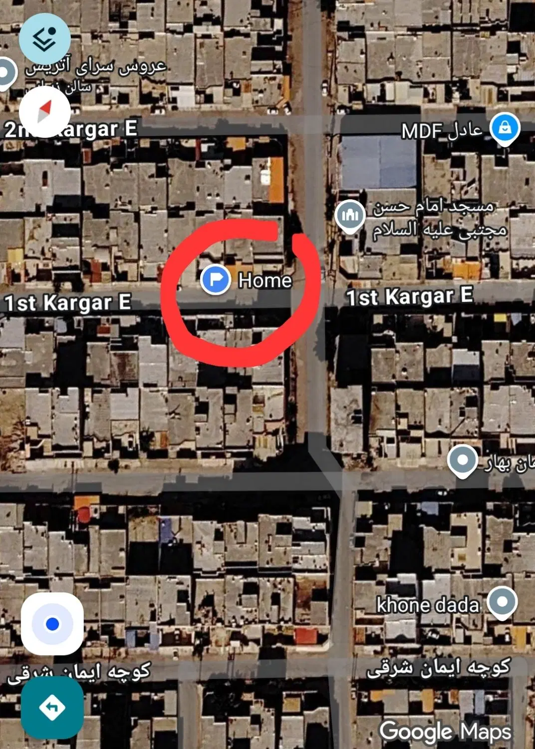 بالاخانه ۸۵ متری با حیاط ۱۰۰ متری خیابان طالقانی