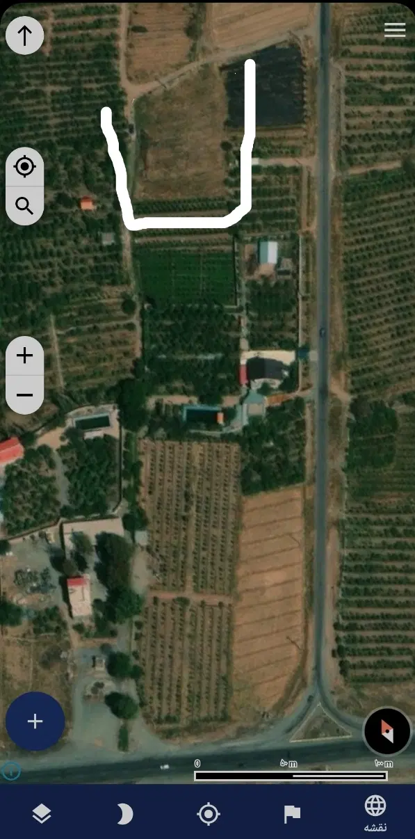 زمین درناحیه روستای دشت۶۰۰ متر