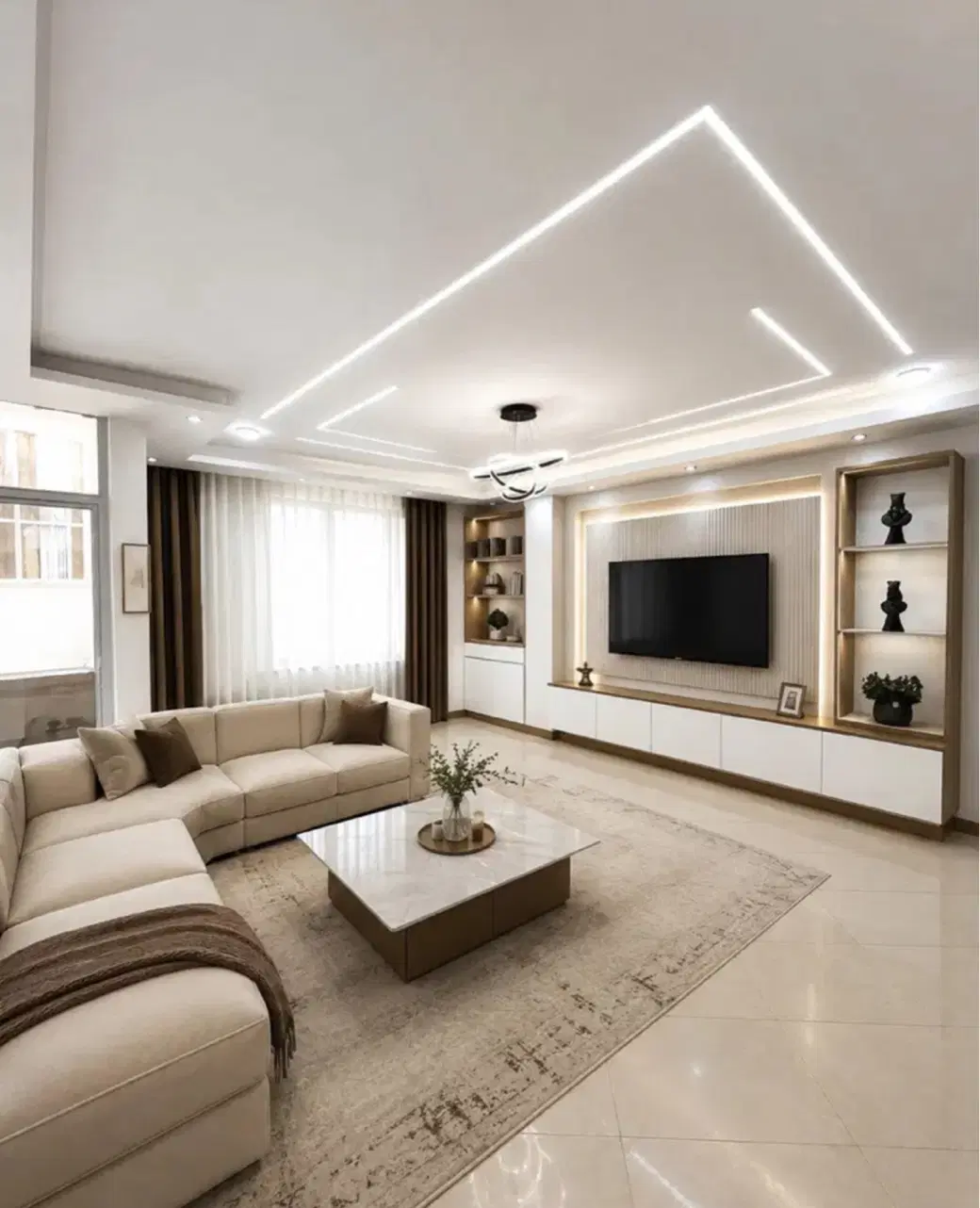 اپارتمان دو خوابه فرهنگ شهر صفر تکمیل متریال برند