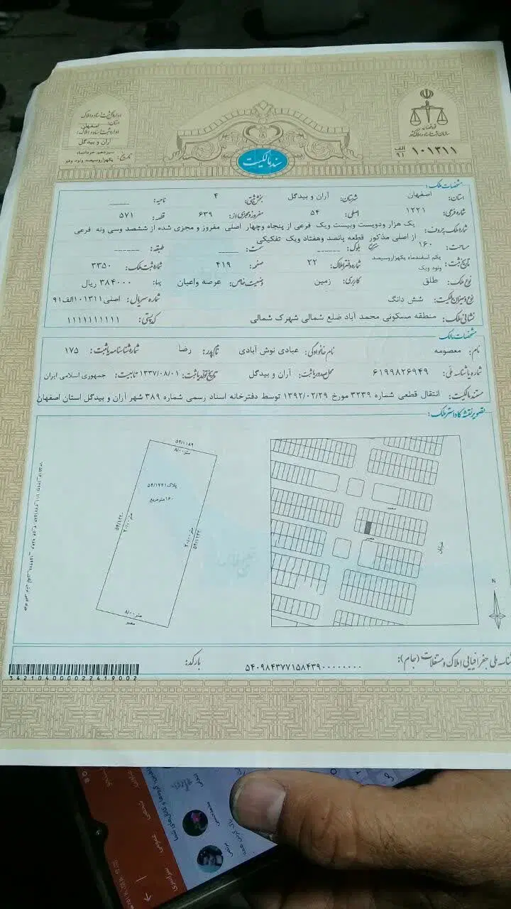 زمین مسکونی نوش اباد شهرک محمداباد(شمالی)