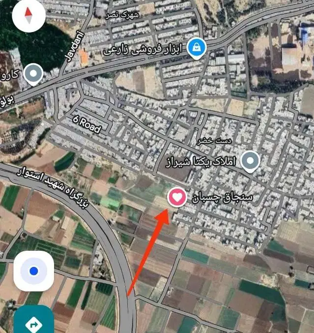 زمین دستخضر 100 متری