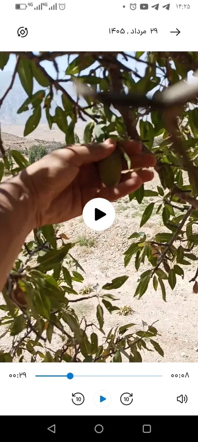 زمین باغ با خانه باغ و ۵ ساعت آب
