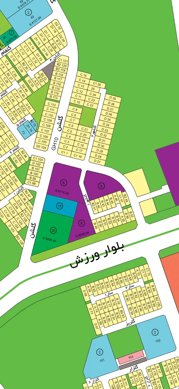 ۳۰۰ متر زمین ویلایی موقعیت تجاری بر بلوار ورزش
