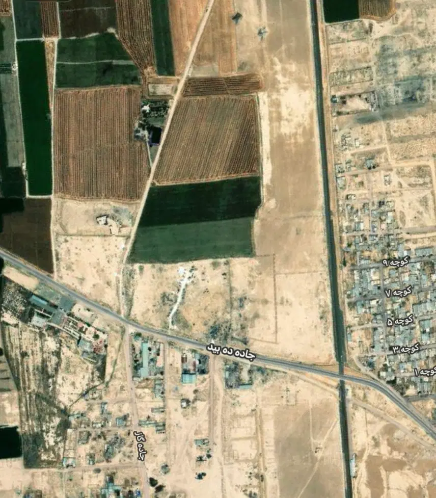 زمین کارگاهی کارخونه ایی جاده دهبید