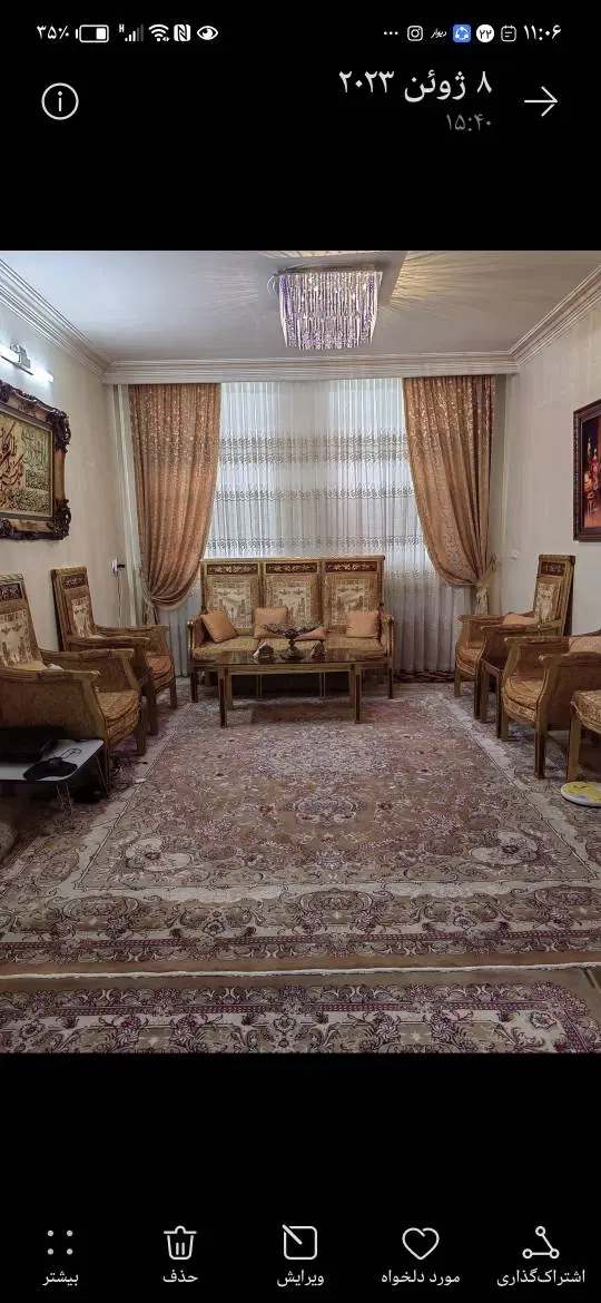 اجاره آپارتمان ۷۰ متری طبقه دوم تک واحدی