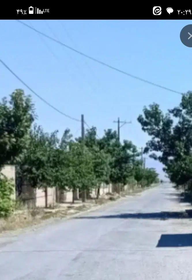 زمین ۴۰۰متری روستای جمعاب گلبهار