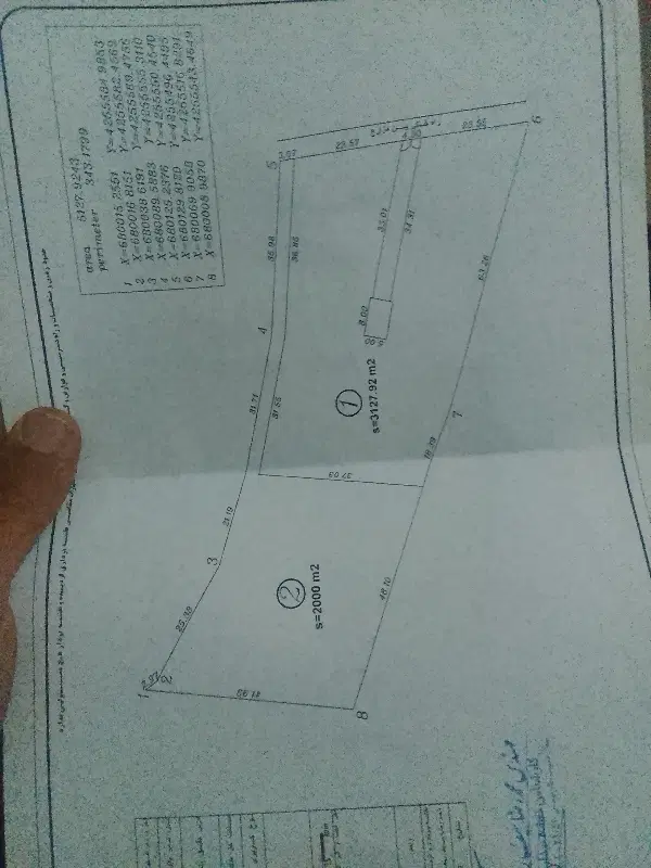 ۵۱۲۷مترمربع زمین زراعی