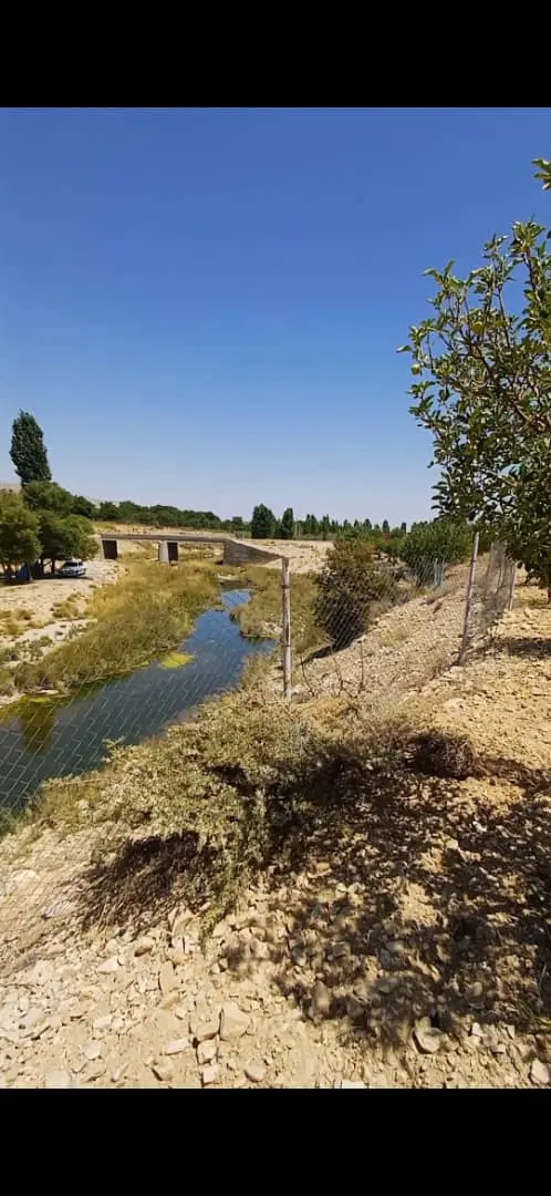 باغ سیب در روستای بنرود.چلچشمه کناره رودخانه
