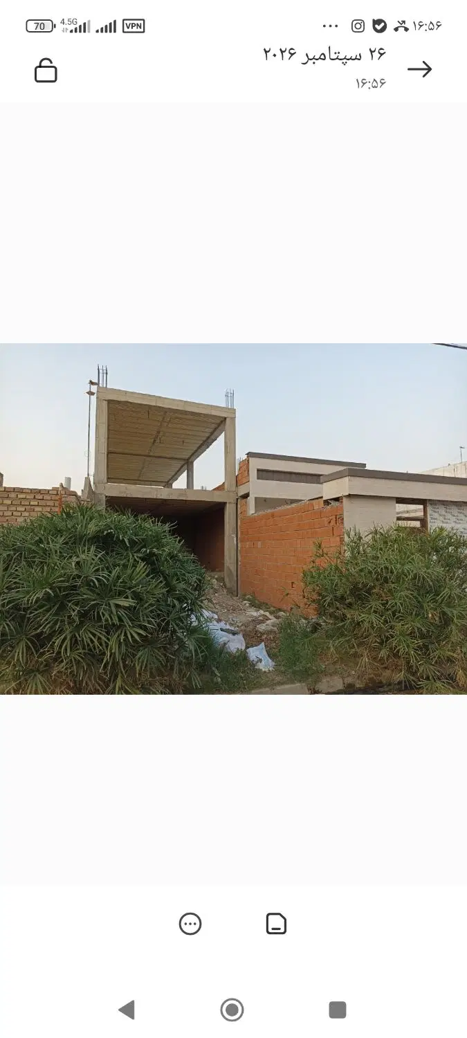 ویلایی دوبلکس اسکلت خورده نیمه کاره