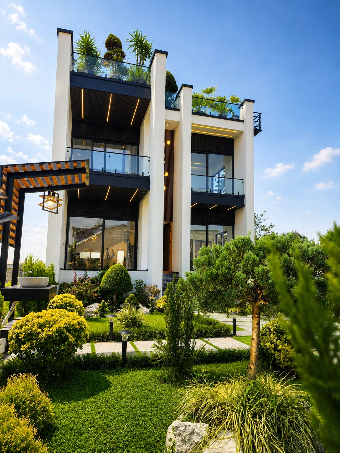 ویلاتریبلکس نمامدرن ۴۰۰ متری استخرداخلی