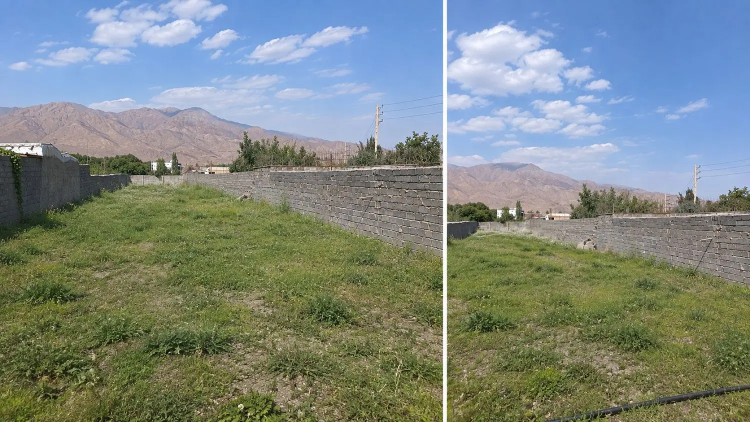 زمین دور دیوار