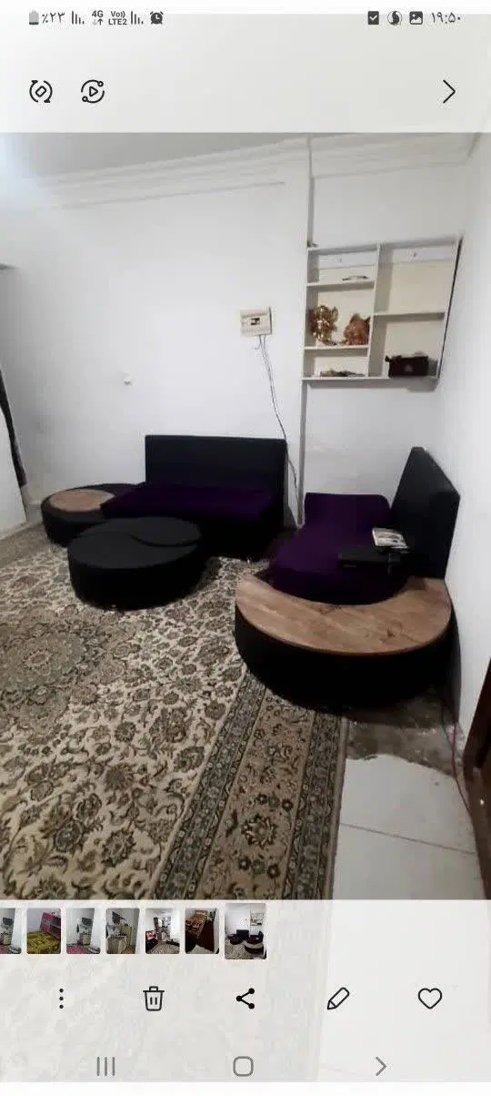 سوئیت مبله کامل 40 متری  نزدیک مترو آخر وکیل اباد