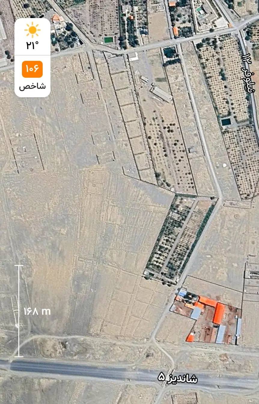 زمین ۶۷۰ مترمربع سوران ناظریه نزدیک جاده سنتو مترو