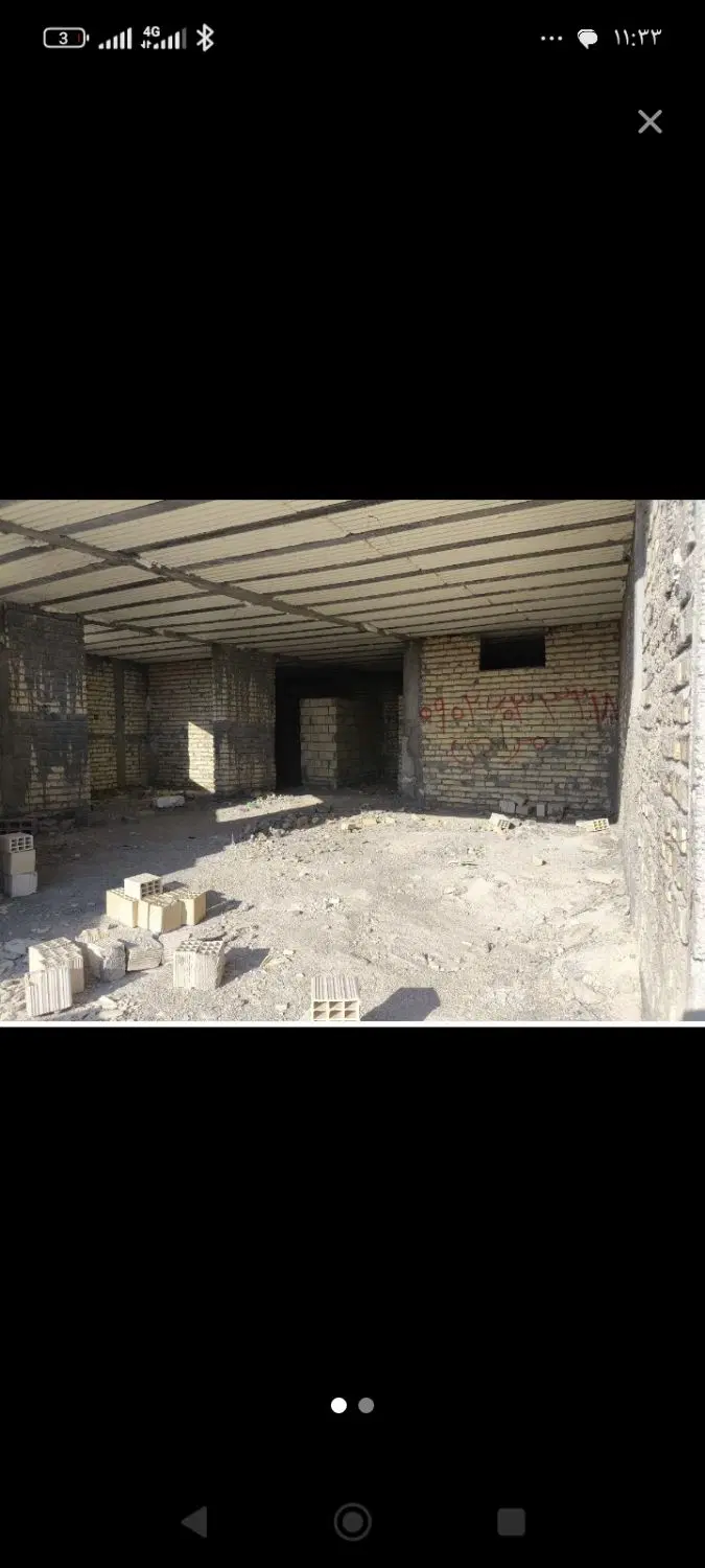 اسکلت دو طبق پشت مدرسه جدید