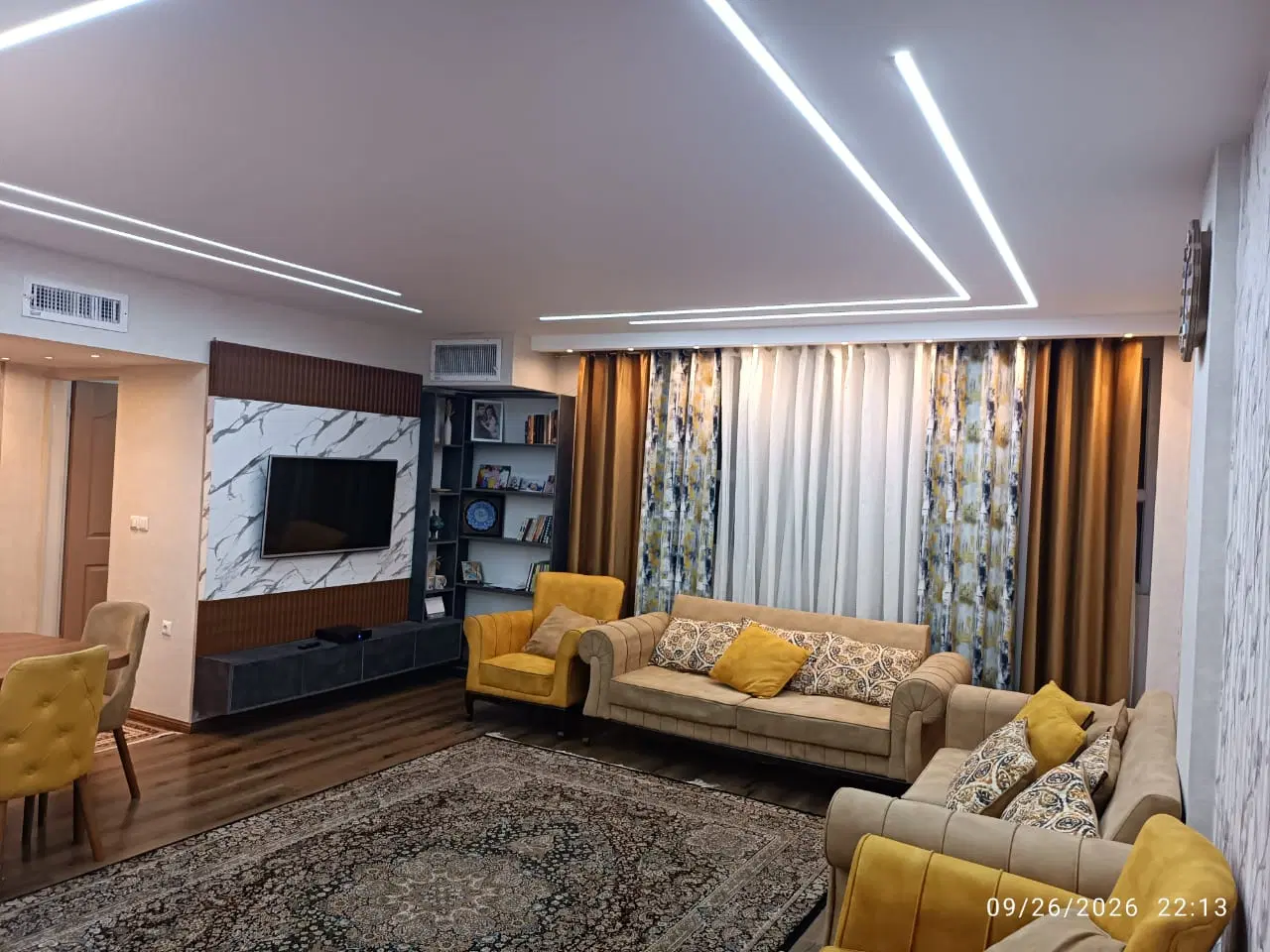 دوخوابه لوکس و شیک مرتب همه چی تمام