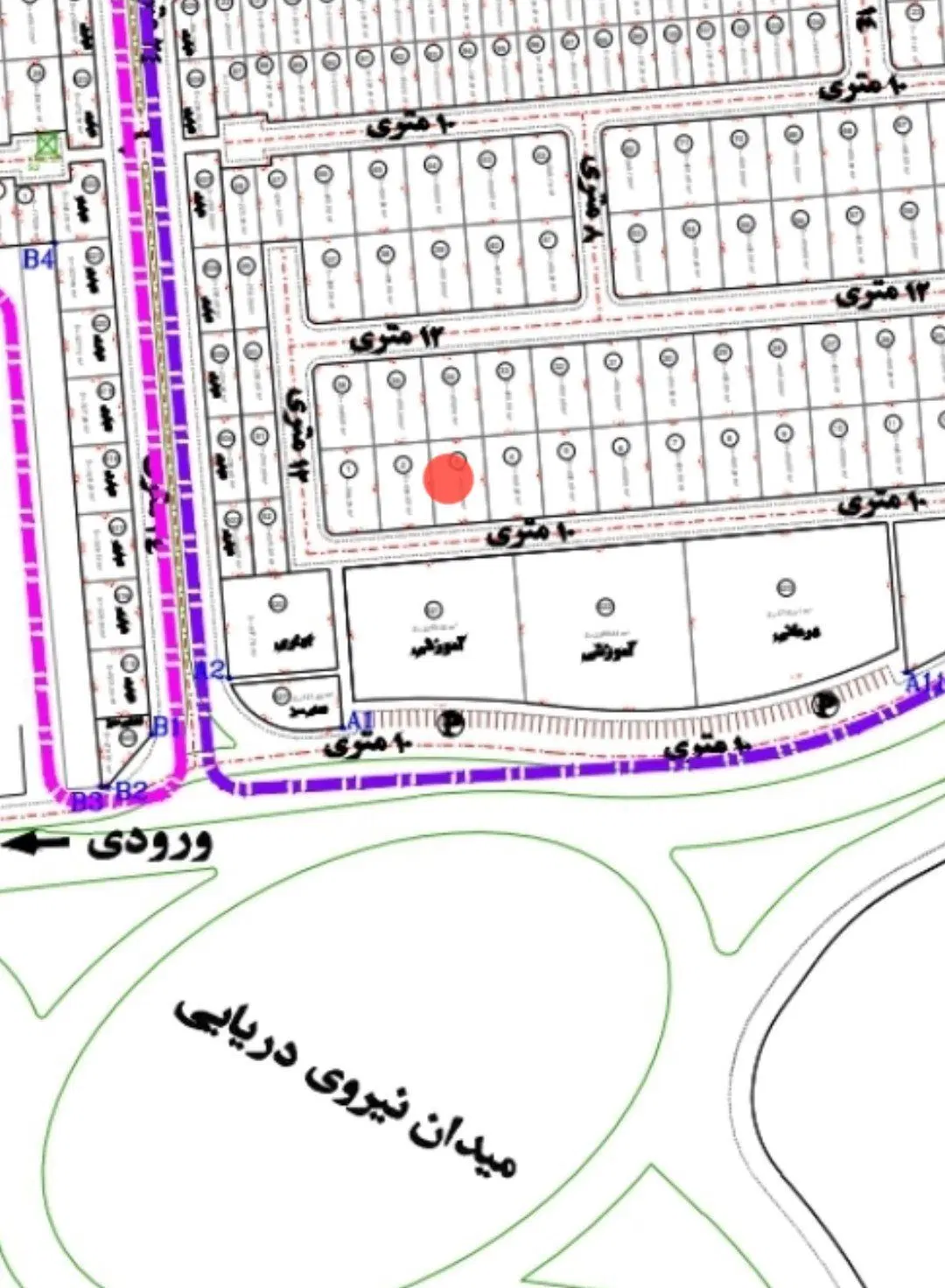 ۱۰۰ متر از ۴۰۰ متر زمین بلوار چمران نون۱ فاز ۲