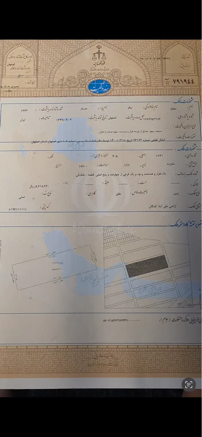 علی آباد کلنگان ۳۰۰ سهم ارتش