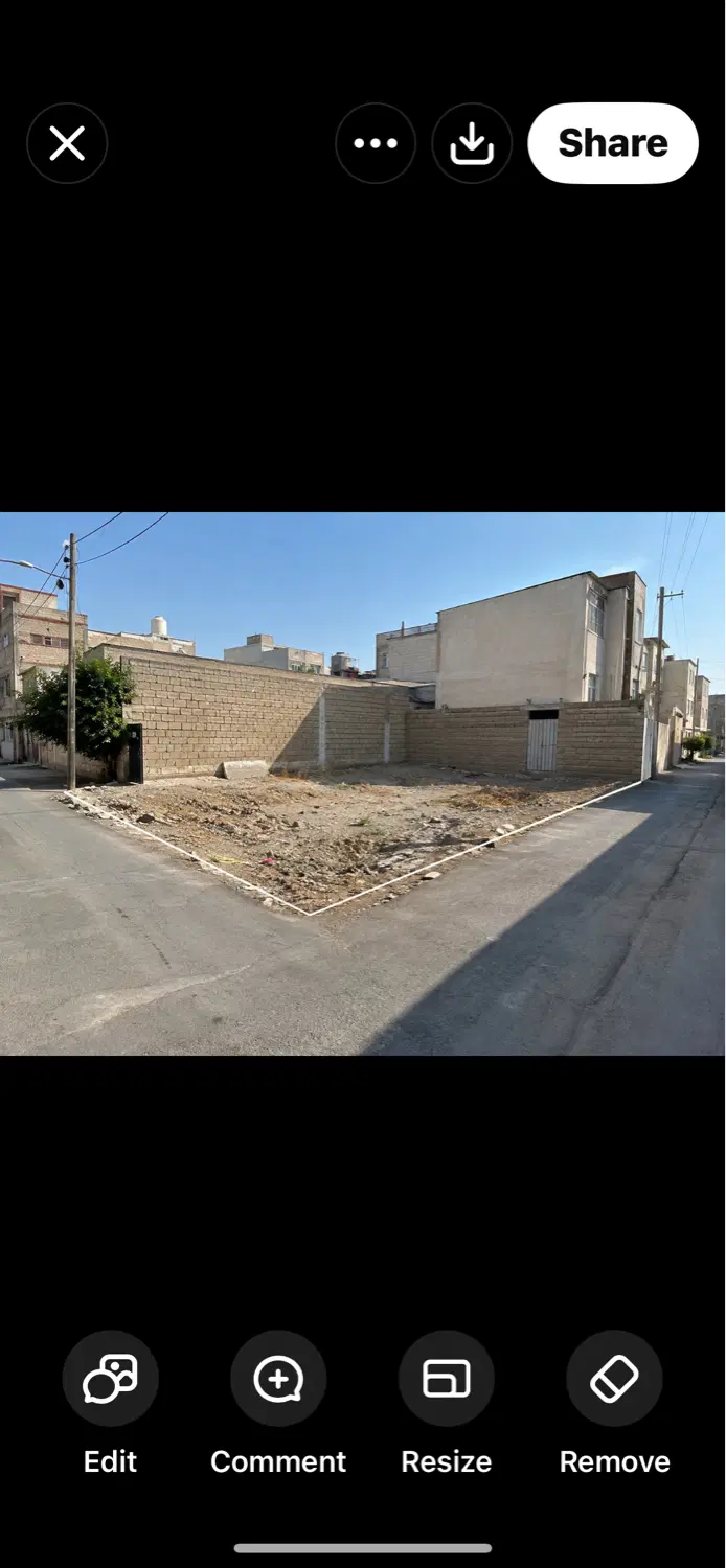 زمین ۱۵۰ متری دو نبش شیخ حسن
