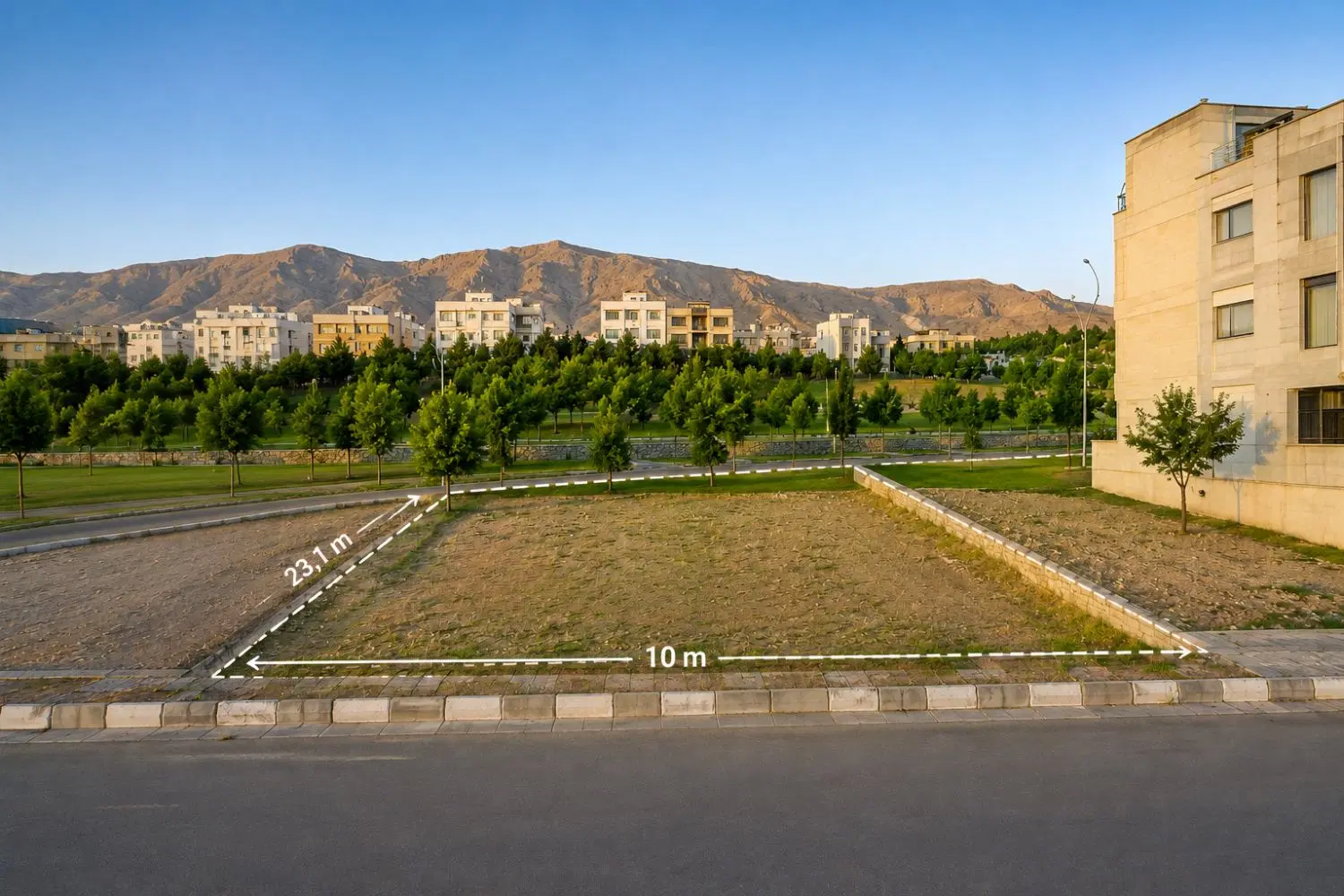 زمین شهری ۲۳۱ متری فاز۲صدرا دوبر قابلیت ساخت۳واحد
