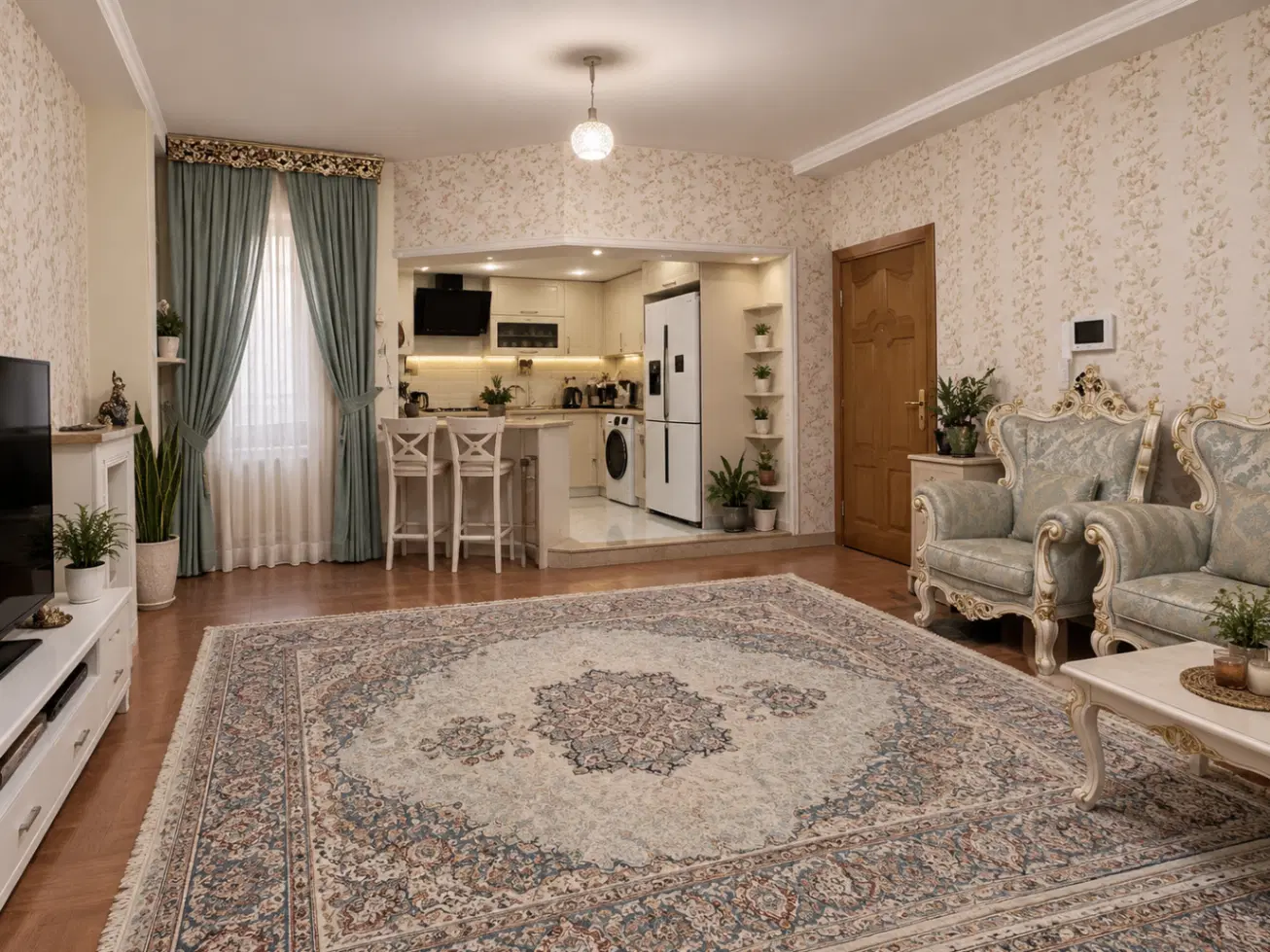 ۷۵ متر ۲ خواب روبه نما سندی