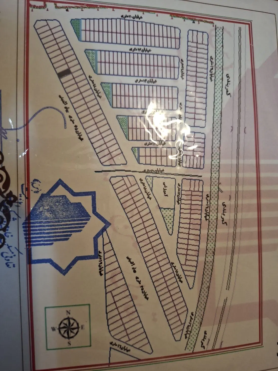 زمین 200 متر بهر بلوار 45 متری