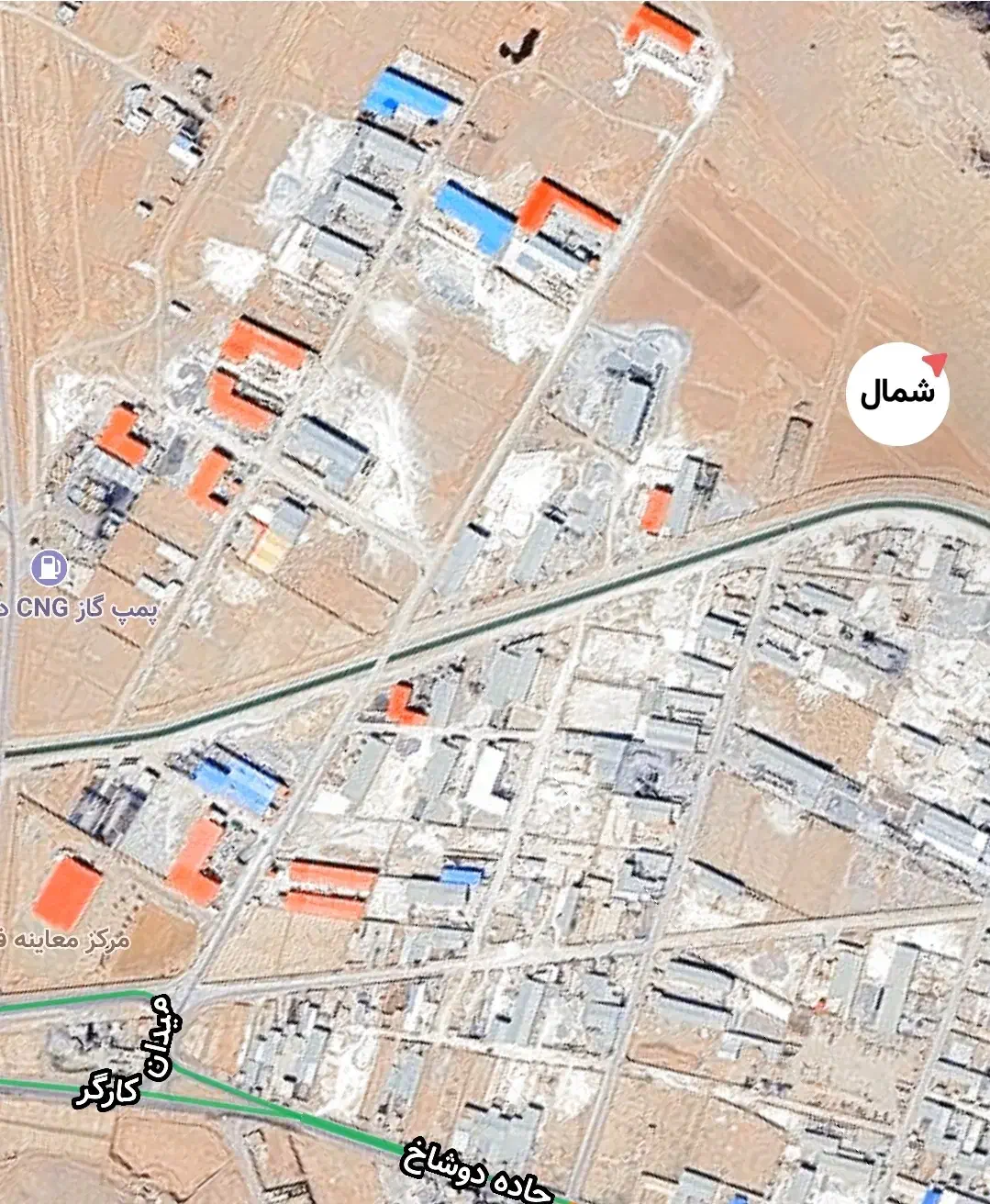 زمین صنعتی دوشاخ