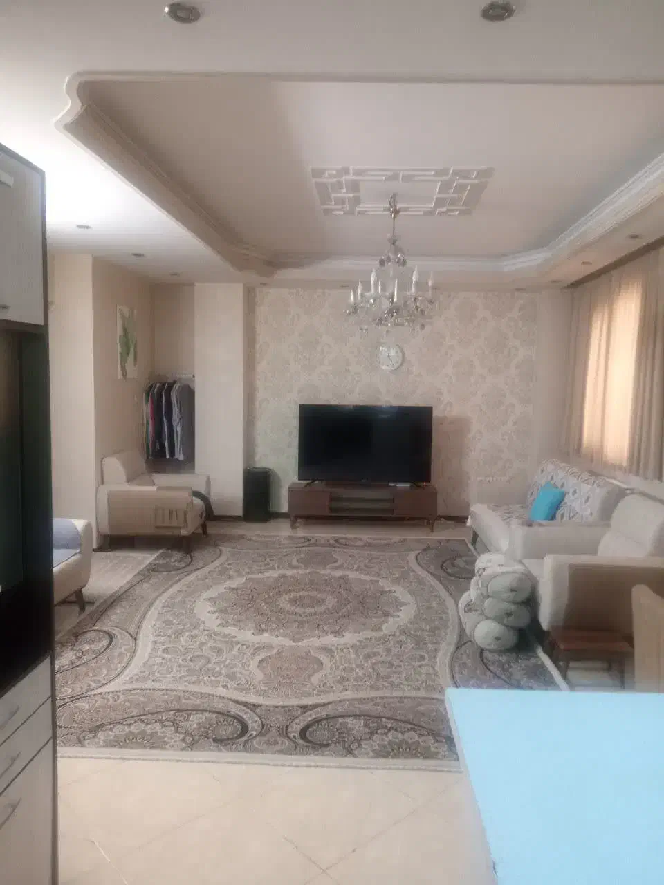 ۶۵مترتکخواب ۲برنور سالن پرده خور