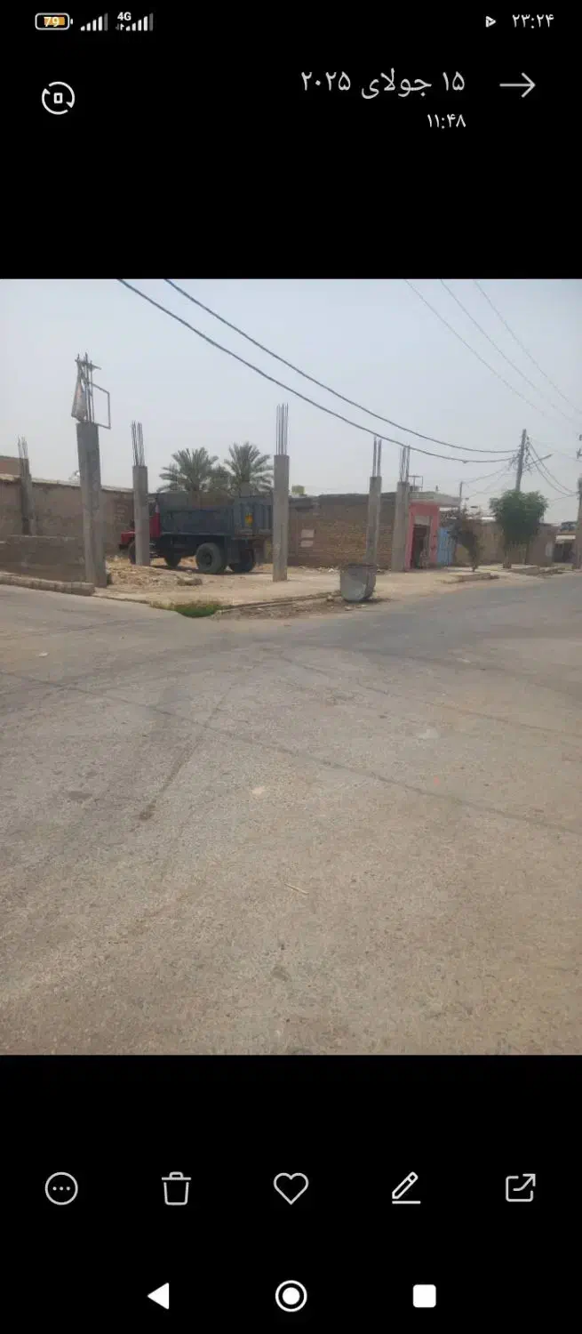 زمین تجاری مسکونی ۲۴۰متر شهر شرافت