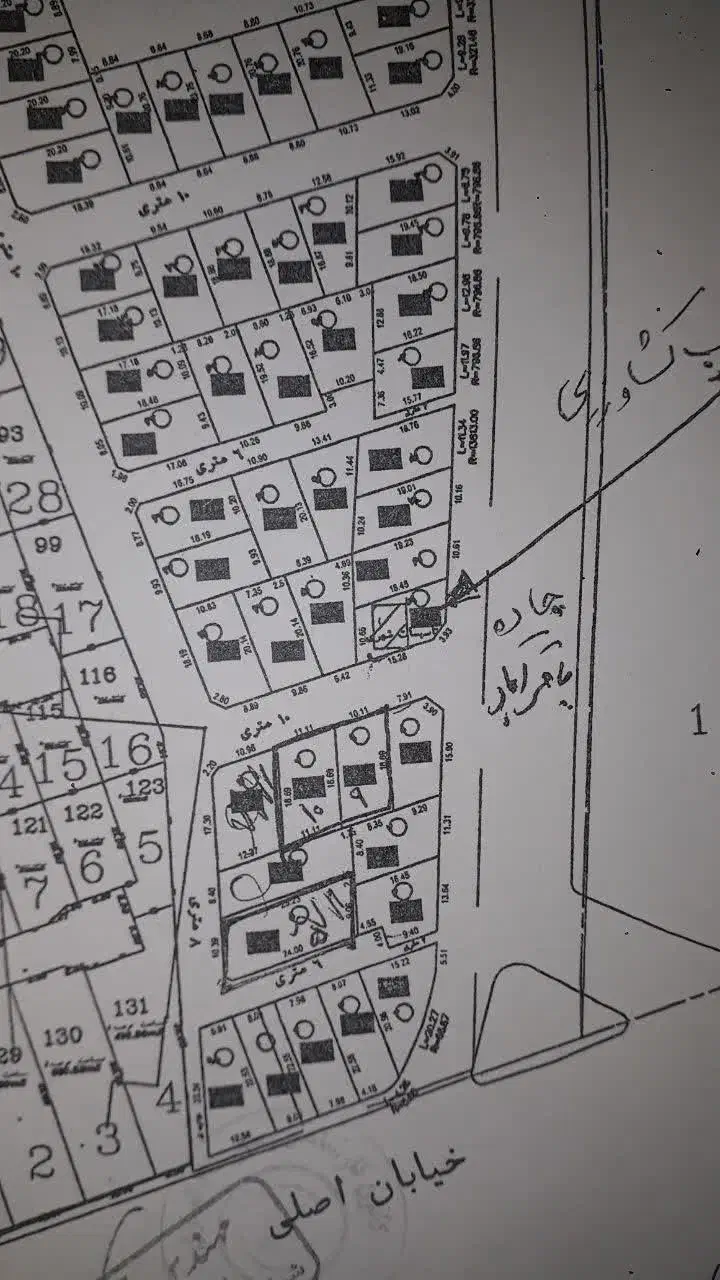 شش قواره زمین تجاری مسکونی اماده ساخت