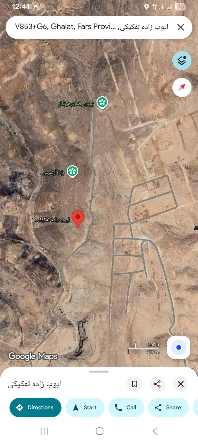 ۸۲۰۰ متر زمین در باغستان قلات