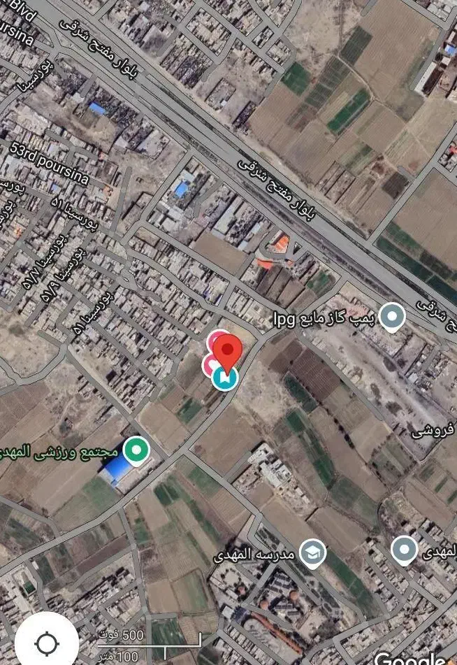 600متر زمین مسکونی دومعبر حاشیه مفتح۲۹