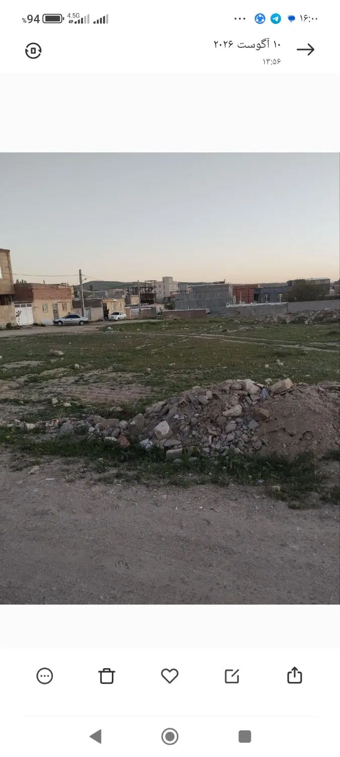 زمین ۱۴۰متری کوچه رضوی شام اسبی