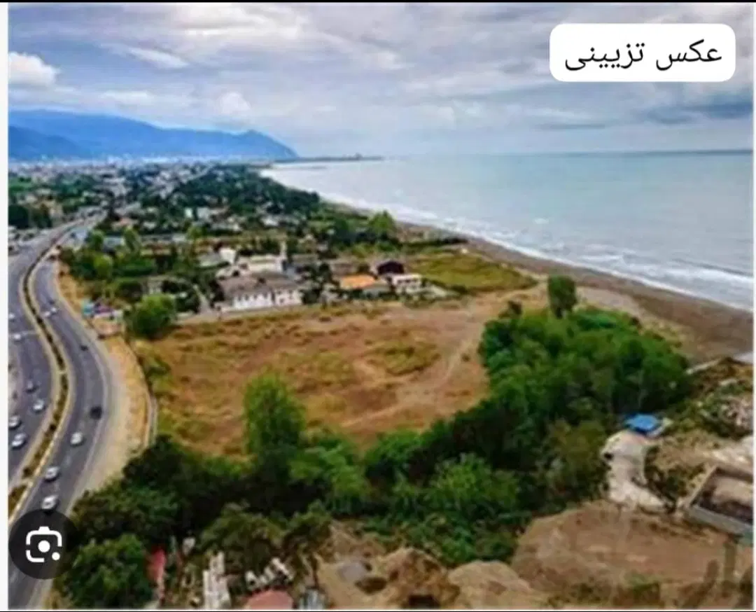 زمین تو بافت نزدیک ساحل دریا فرح اباد